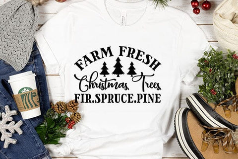 Farm Fresh Christmas Trees Fir.spruce.pine SVG Angelina750 