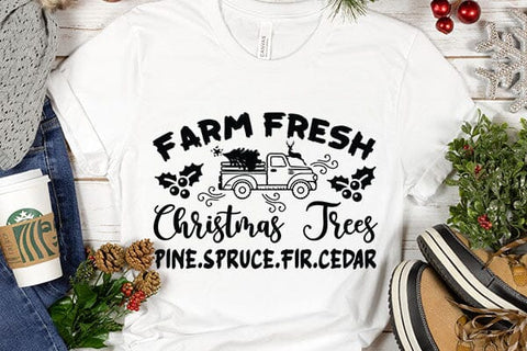 Farm Fresh Christmas Trees Pine. spruce. fir. cedar SVG Angelina750 