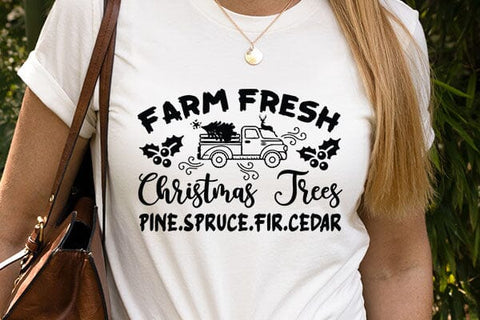 Farm Fresh Christmas Trees Pine. spruce. fir. cedar SVG Angelina750 