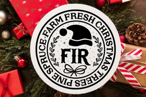 Farm fresh christmas trees pine spruce fir SVG Angelina750 