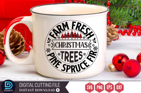 Farm fresh christmas trees pine spruce fir SVG, Farm fresh christmas trees pine spruce fir SVG DESIGNISTIC 