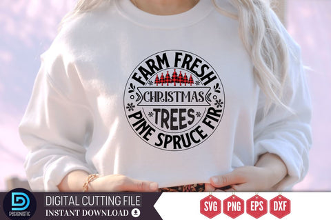 Farm fresh christmas trees pine spruce fir SVG, Farm fresh christmas trees pine spruce fir SVG DESIGNISTIC 