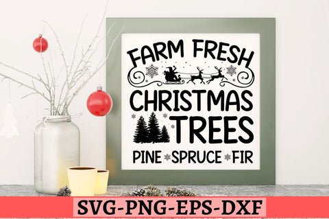 Farm fresh christmas trees pine spruce fir SVG SVG DESIGNISTIC 
