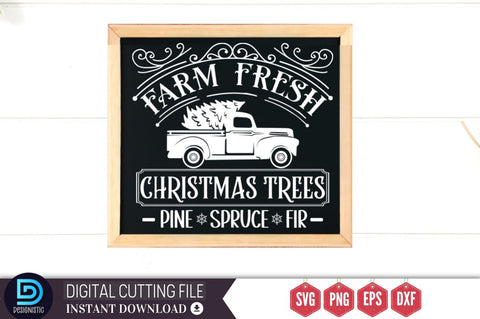 Farm fresh christmas trees pine spruce fir SVG SVG DESIGNISTIC 