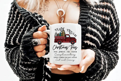 Farm Fresh Christmas Trees Pine Spruce Sublimation Sublimation Jagonath Roy 