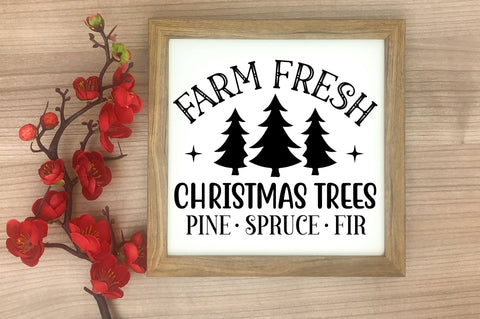 Farm fresh christmas trees pine spruce SVG Design SVG Regulrcrative 