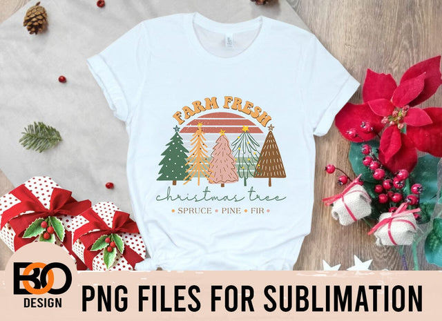 Farm Fresh Christmas Trees png, Farm Fresh Christmas Trees Truck png, Christmas retro, Christmas Family, Red Truck png, Christmas Gift, Christmas Truck Family png Sublimation BOO-design 