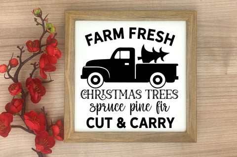 Farm fresh christmas trees spruce pine SVG Design SVG Regulrcrative 