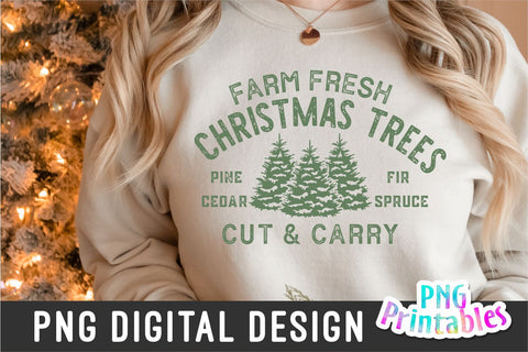 Farm Fresh Christmas Trees | Sublimation PNG Sublimation Svg Cuttables 