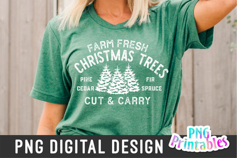 Farm Fresh Christmas Trees | Sublimation PNG Sublimation Svg Cuttables 