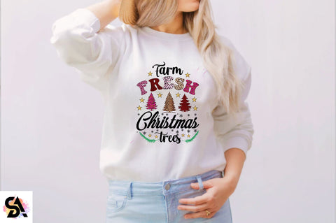 Farm Fresh Christmas Trees Sublimation SVGArt 