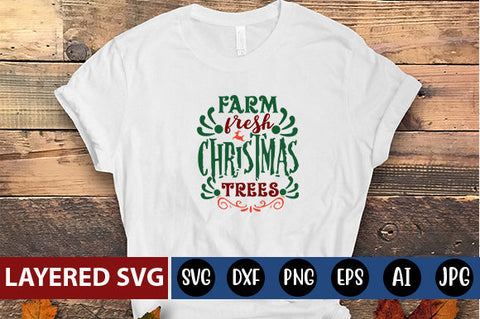 farm fresh christmas trees SVG CUT FILE SVG Blessedprint 