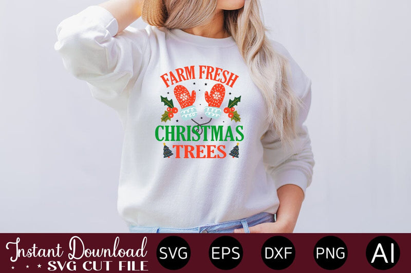 Farm Fresh Christmas Trees Svg Design SVG designmaster24 