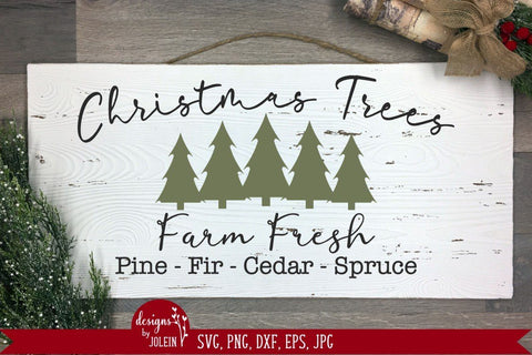 Farm Fresh Christmas Trees SVG Designs by Jolein 