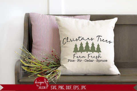 Farm Fresh Christmas Trees SVG Designs by Jolein 