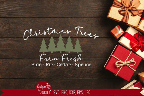 Farm Fresh Christmas Trees SVG Designs by Jolein 