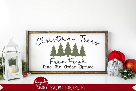 Farm Fresh Christmas Trees SVG Designs by Jolein 