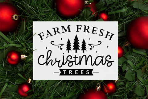 Farm Fresh Christmas Trees SVG Farmhouse Sign SVG CraftLabSVG 