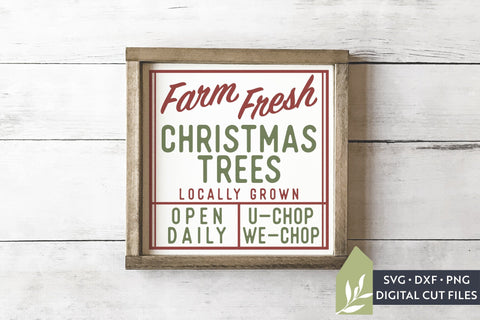 Farm Fresh Christmas Trees SVG Files | Vintage Christmas Cut Files SVG LilleJuniper 