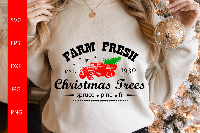 Farm Fresh Christmas Trees SVG Free For Commercial Use SVG Sintegra 