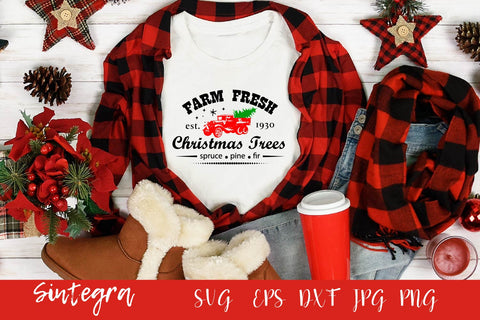 Farm Fresh Christmas Trees SVG Free For Commercial Use SVG Sintegra 