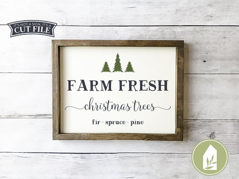 Farm Fresh Christmas Trees SVG | Holiday SVG | Farmhouse SVG SVG LilleJuniper 