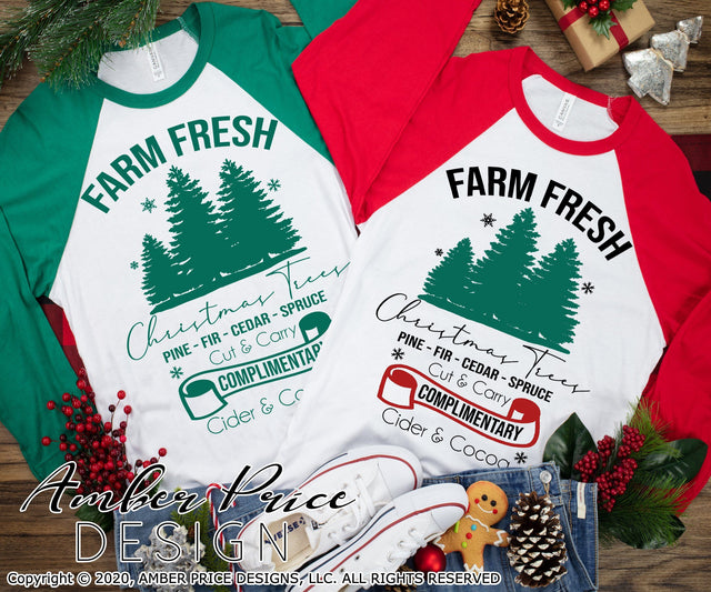 Farm Fresh Christmas trees SVG PNG DXF | Tree Farm SVG | Winter Christmas SVG Projects | Home Decor SVG Amber Price Design 