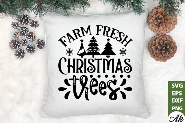 Farm fresh Christmas trees SVG SVG akazaddesign 