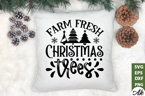 Farm fresh Christmas trees SVG SVG akazaddesign 