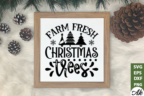 Farm fresh Christmas trees SVG SVG akazaddesign 