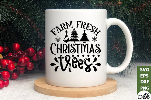 Farm fresh Christmas trees SVG SVG akazaddesign 