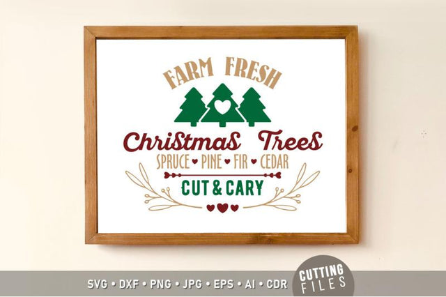 Farm Fresh Christmas Trees SVG SVG VectorSVGdesign 