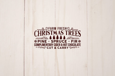 Farm Fresh Christmas Trees, Vintage Christmas SVG SVG CraftLabSVG 