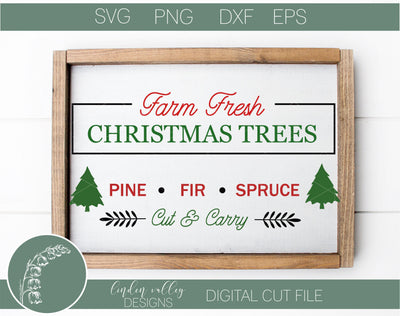 Farm Fresh Christmas Trees|Farmhouse Christmas SVG SVG Linden Valley Designs 