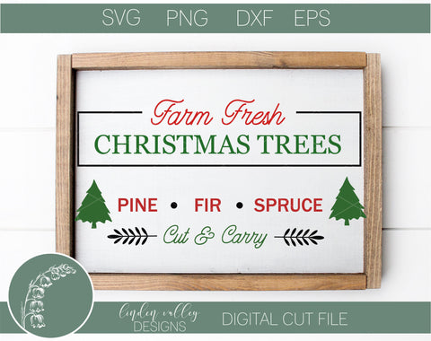 Farm Fresh Christmas Trees|Farmhouse Christmas SVG SVG Linden Valley Designs 