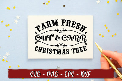 Farm fresh cut & carr christmas tree SVG SVG Shetara Begum 