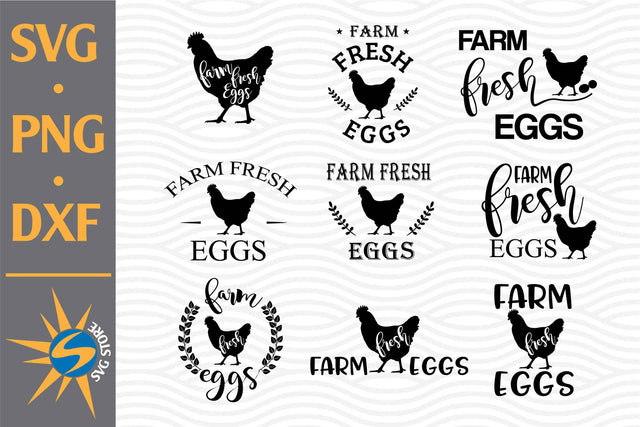 Farm Fresh Egg SVG, PNG, DXF Digital Files Include SVG SVGStoreShop 