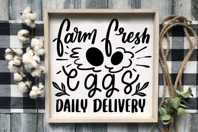 Farm Fresh Eggs Daily Delivery SVG SVG dapiyupi store 