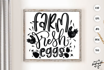 Farm Fresh Eggs SVG Chicken Farmhouse SVG dapiyupi store 