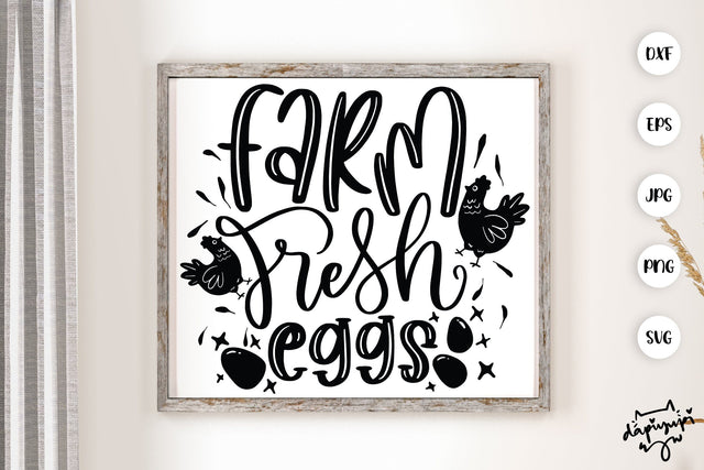Farm Fresh Eggs SVG Chicken Farmhouse SVG dapiyupi store 