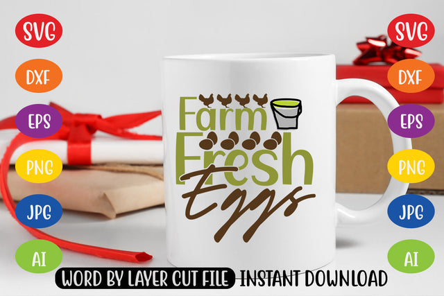Farm Fresh Eggs SVG CUT FILE SVG MStudio 