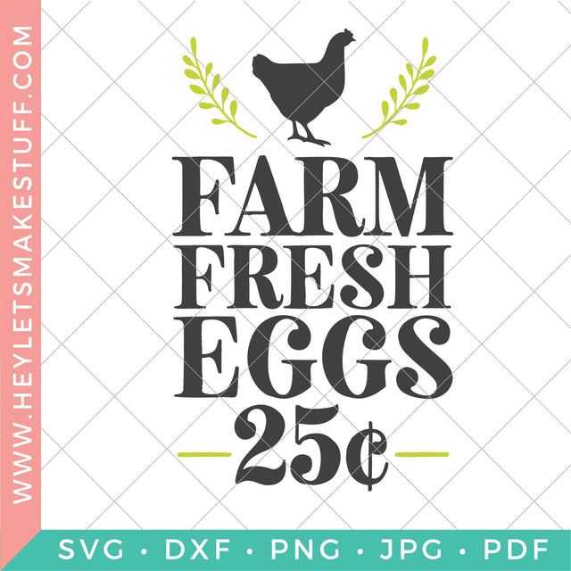 Farm Fresh Eggs SVG Hey Let's Make Stuff 