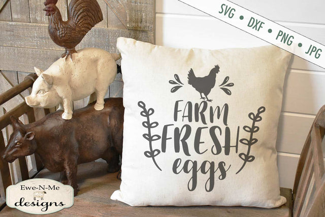 Farm Fresh Eggs - SVG SVG Ewe-N-Me Designs 