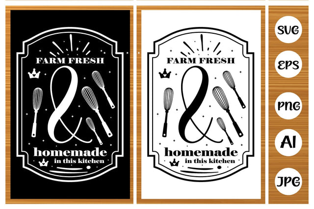 farm fresh & homemade in this kitchen Svg Design SVG designmaster24 