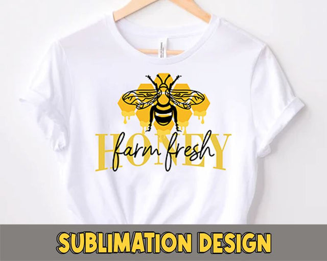 Farm Fresh Honey Bee PNG, Farm Fresh Honey Sublimation, Instant download, Honey Bee Digital Prints Sublimation sassyprint 