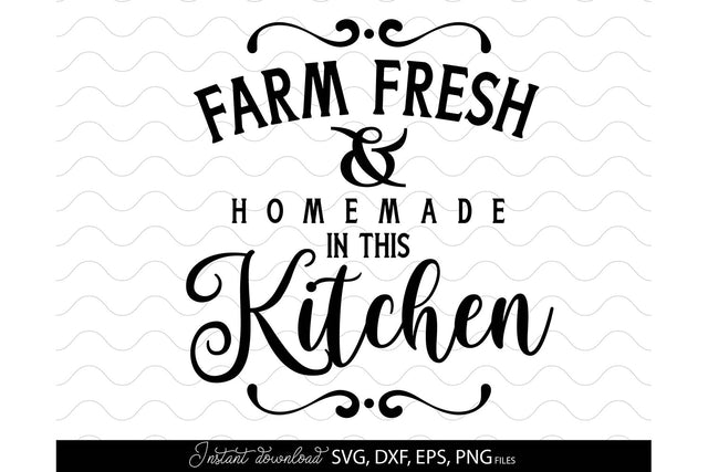 Farm Fresh Kitchen SVG | Farmhouse Kitchen Sign | Rustic Kitchen Sign SVG SVG March Design Studio 