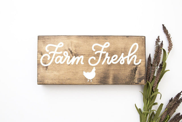 Farm Fresh, Locally Grown, Pig & Chicken Hand Lettered SVG Cut File SVG Cursive by Camille 