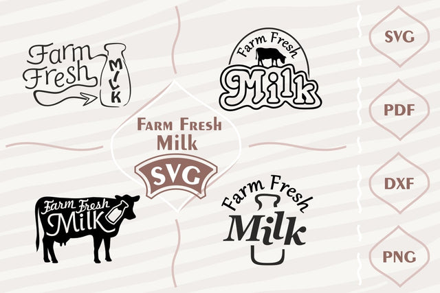 Farm Fresh Milk - SVG bundle SVG Digital Mojito 