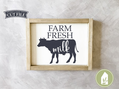 Farm Fresh Milk SVG | Rustic Sign SVG | Modern Farmhouse SVG LilleJuniper 