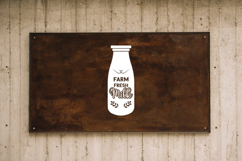 Farm fresh milk svg saying cut file SVG SmmrDesign 
